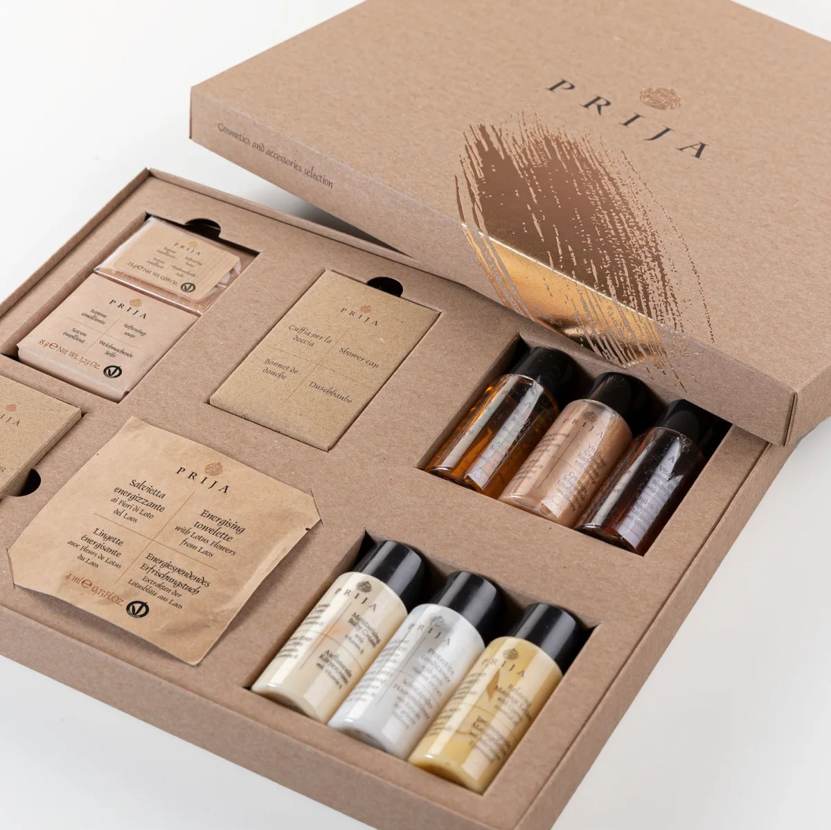 Selezione coordinata di amenities Prija