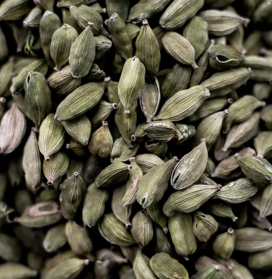 Cardamomo e spezie che richiamano il cuore aromatico di Jus d’Ambre